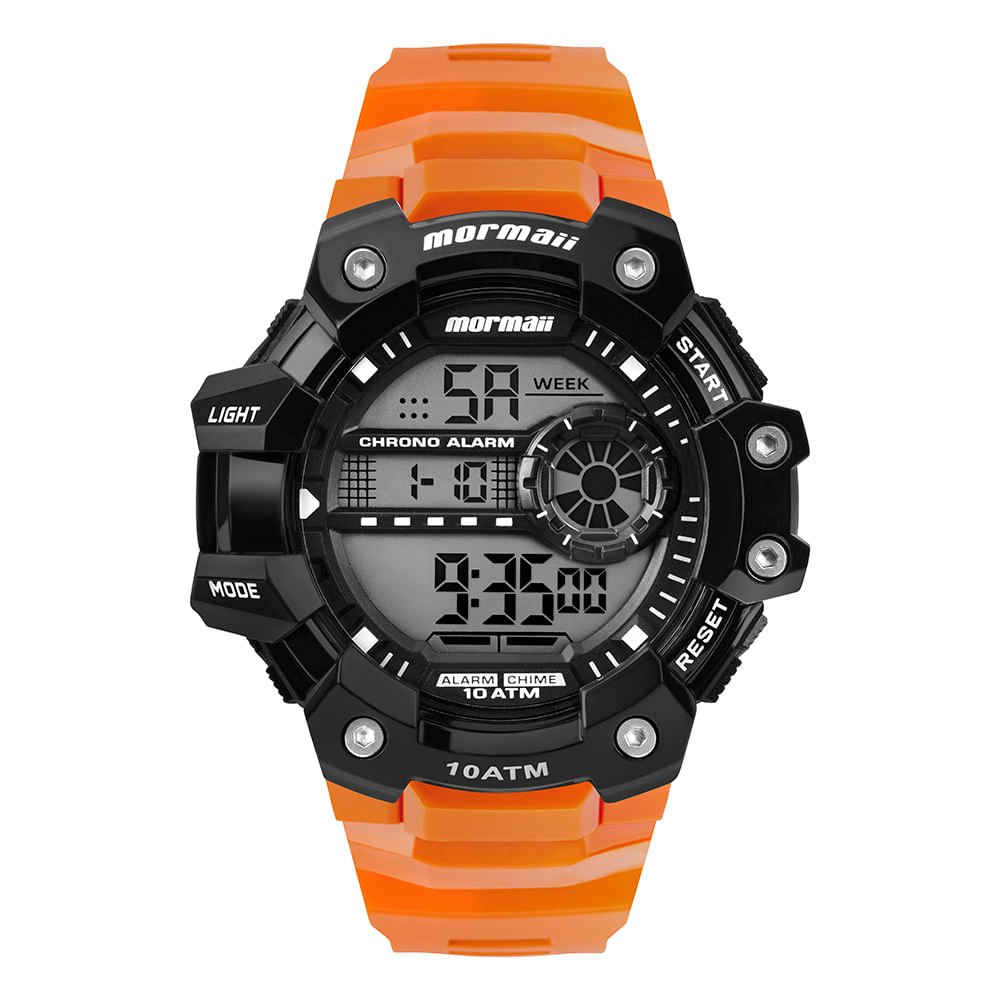 Relógio Mormaii Masculino Force Preto - MO8031/8L Laranja 1