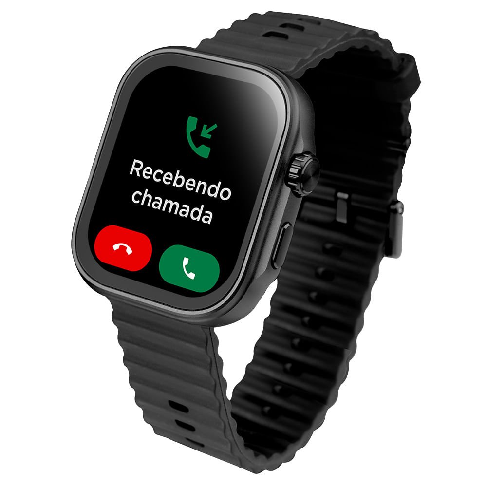 Smartwatch Technos Connect Max Call Preto - TMAXCAA/9P Preto