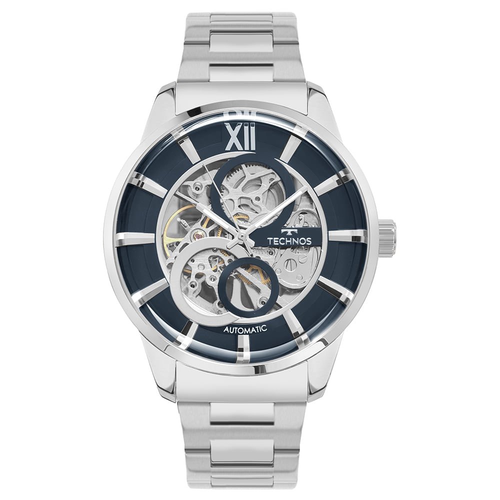 Relógio Technos Masculino Automatico Prata - G3265AZ/1A