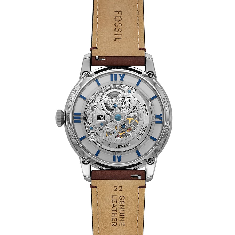 Relógio Fossil Masculino Townsman Prata - ME3267/0AN Prata 2