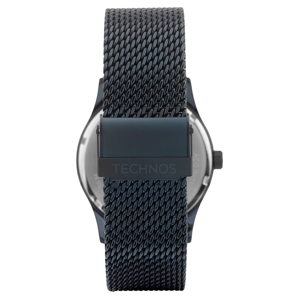 Relógio Technos Masculino Steel Azul - 2115UBN/1F Preto 3