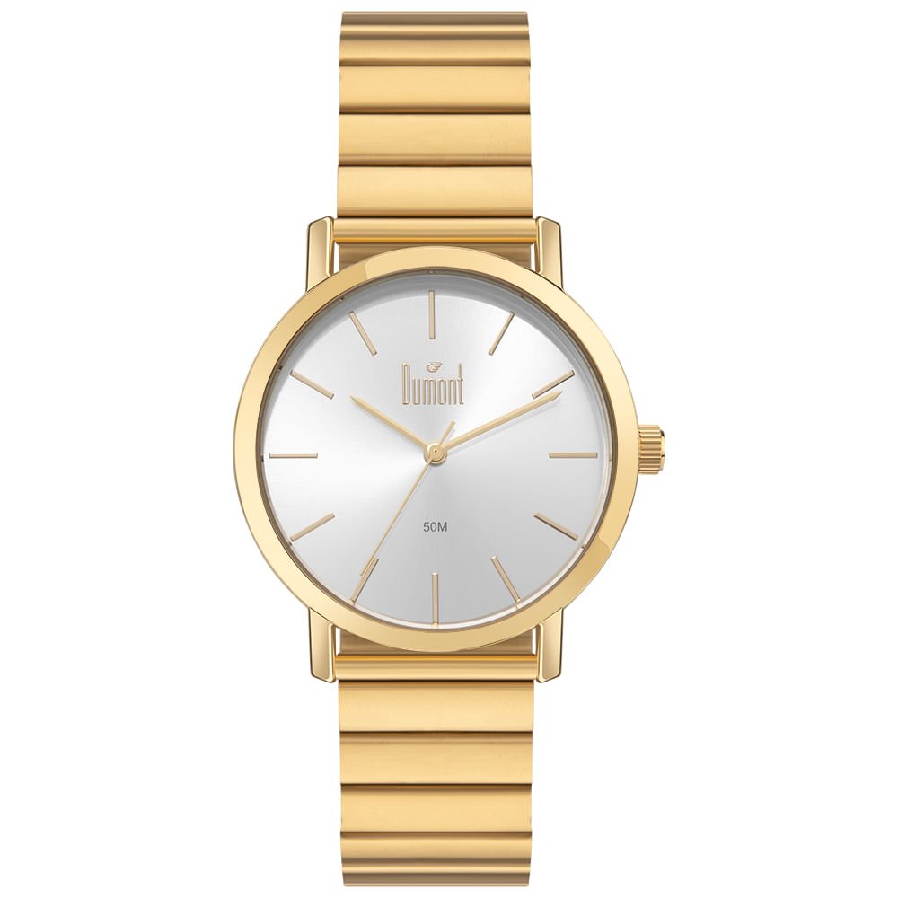 Relógio Dumont Masculino Traveller Dourado - DU2035MPA/4K