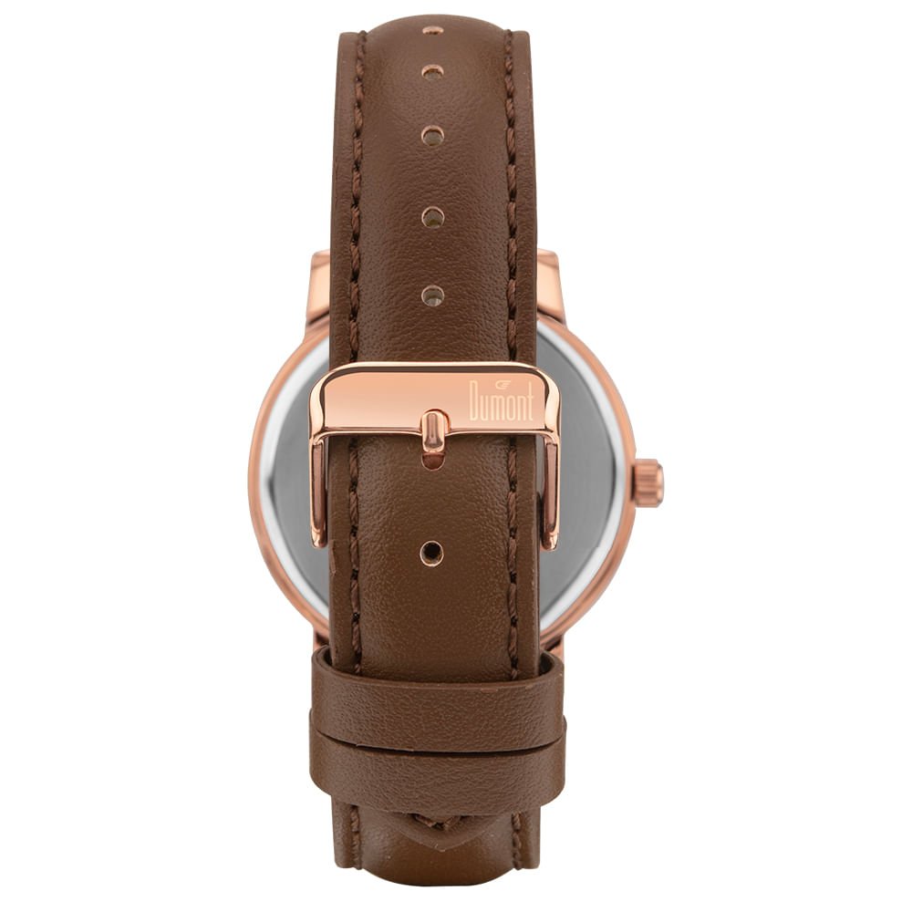 Relógio Dumont Masculino Traveller Rosé - DU2035MOU/5A Bronze 3