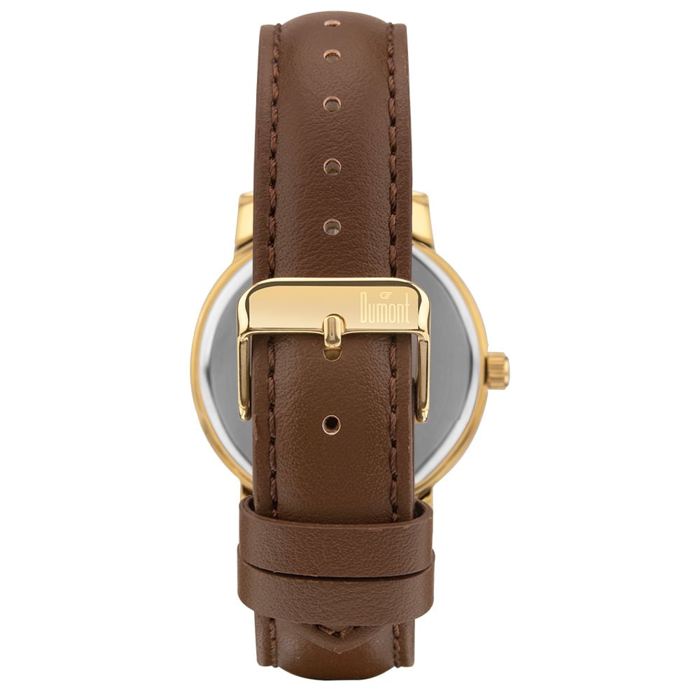 Relógio Dumont Masculino Traveller Dourado - DU2035MOV/5P Dourado 3