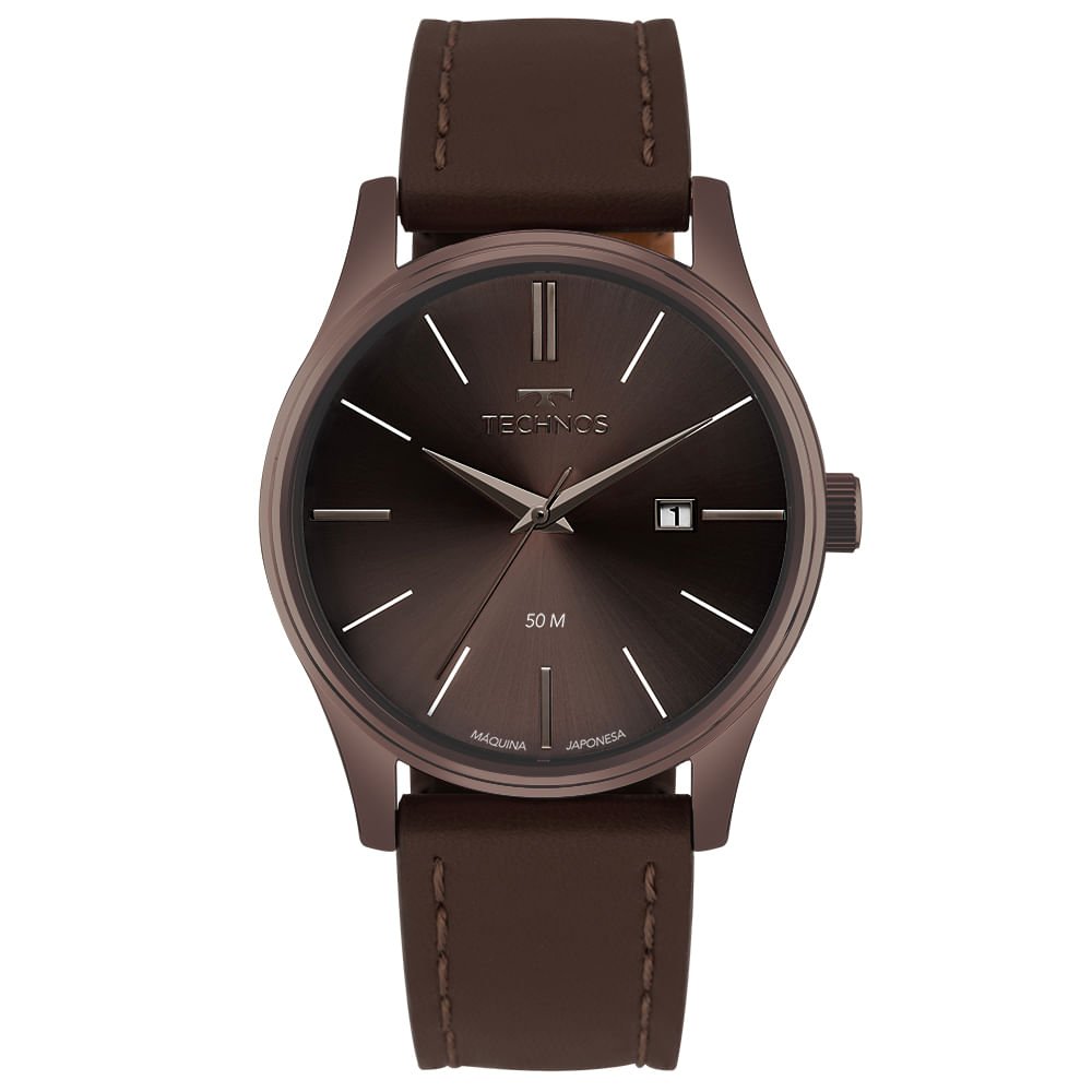 Relógio Technos Masculino Steel Marrom - 2115UBP/0M Marrom