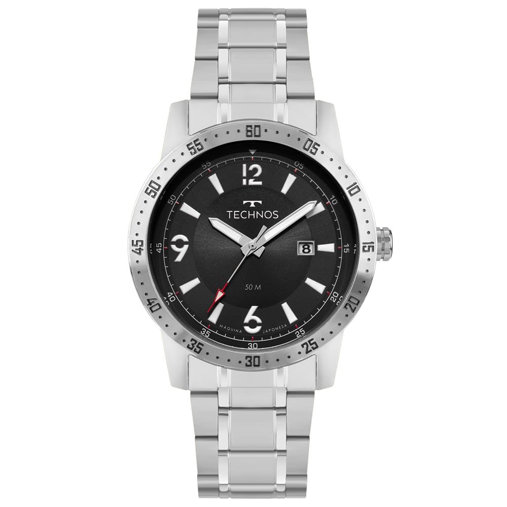 Relógio Technos Masculino Militar Prata - 2115UCB/1P