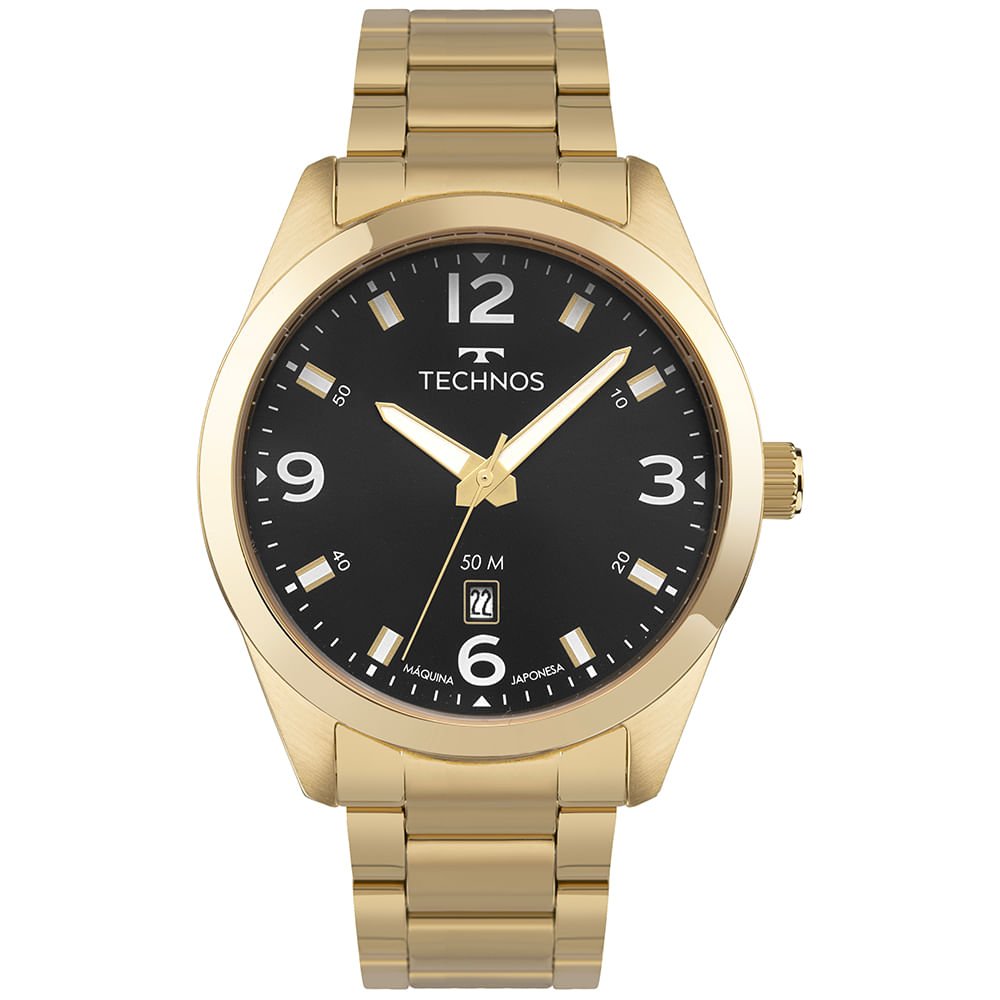 Relógio Technos Masculino Militar Dourado - 2115TZQ/1P