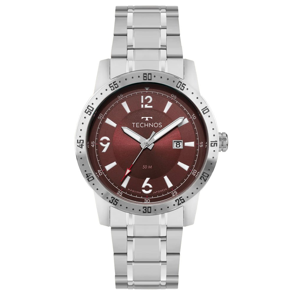 Relógio Technos Masculino Militar Prata - 2115UCB/1N