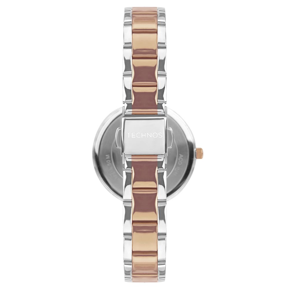 Relógio Technos Feminino Boutique Bicolor - 2035NDD/1K Prata/Rose Gold 3