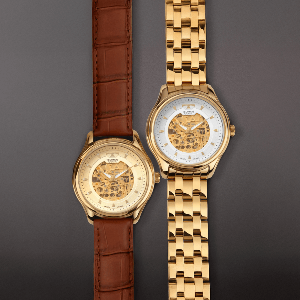 Relógio Technos Masculino Automatico Dourado - 8N24AR/1K Dourado 2