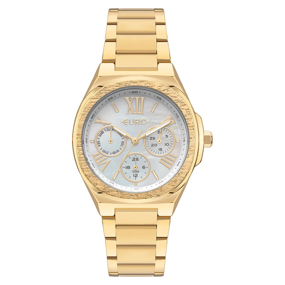 Relógio Euro Feminino Multiglow Dourado - EU6P79AG/4B