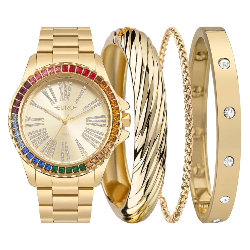 Kit Euro Feminino Soul Dourado - EU2036YUL/K4H