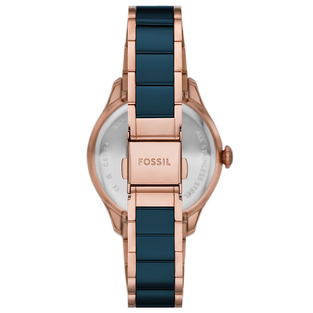 Relógio Fossil Feminino Gilmore Bicolor - CE1134/1AN Azul/Dourado 2