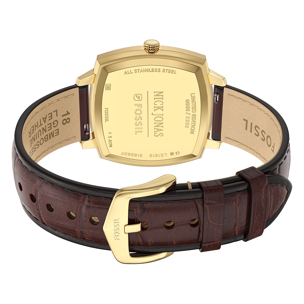 Relógio Fossil Masculino Nick Jonas Dourado - LE1215/0AI Marrom 5