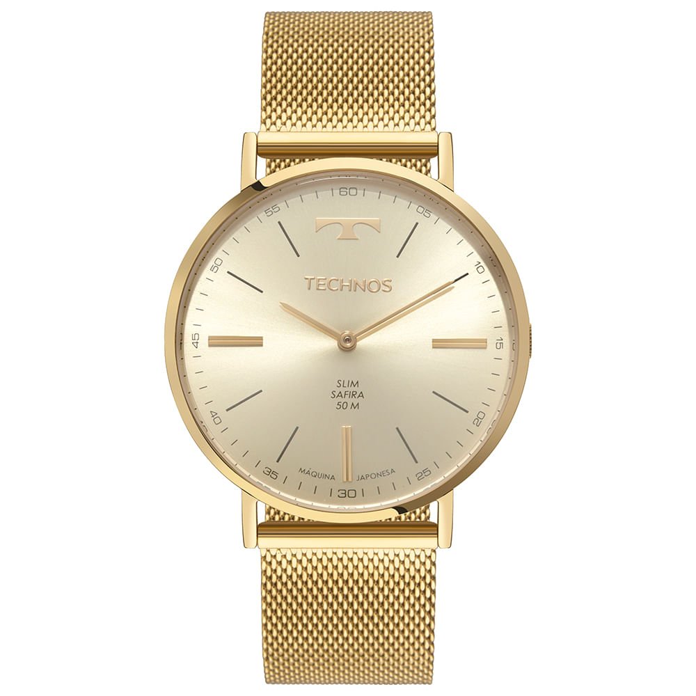 Relógio Technos Masculino Slim Dourado - 2025LUM/1X