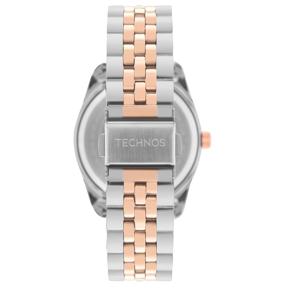 Relógio Technos Feminino Automatico Bicolor - 6T51AD/1K Prata/Rose Gold 3