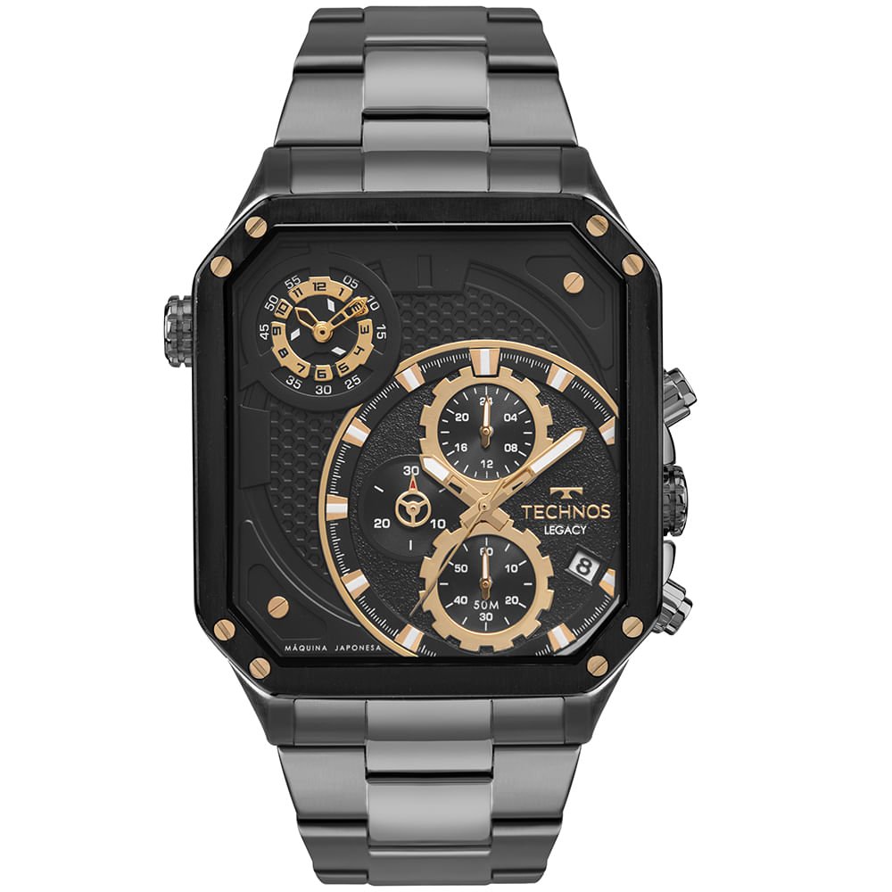 Relógio Technos Masculino Legacy Bicolor - JS152MAQAC/1P Cinza 1