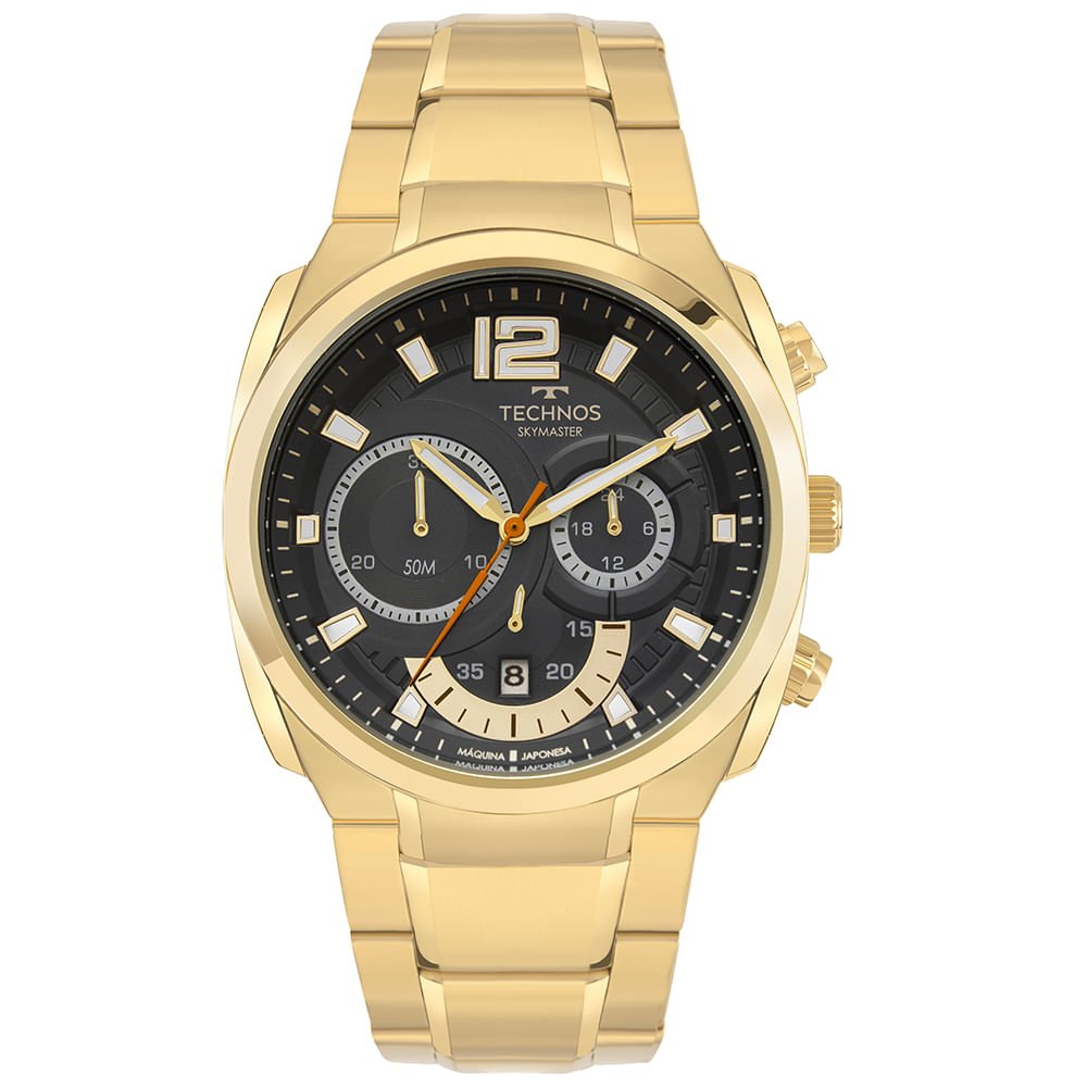 Relógio Technos Masculino Skymaster Dourado - JS25BCS/1P