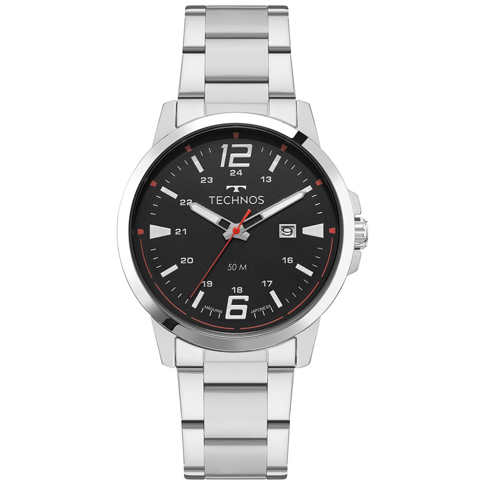 Relógio Technos Masculino Racer Basico Prata - 2115UCM/1P Prata 1