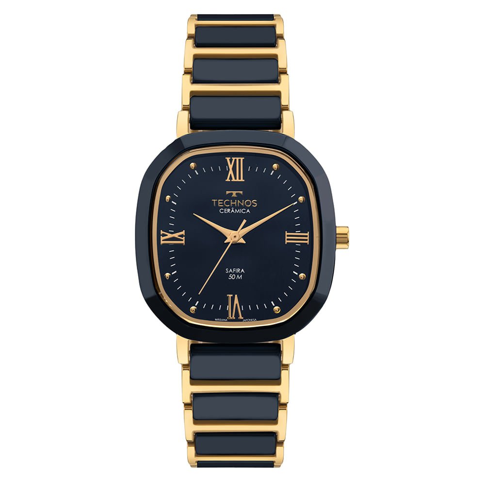 Relógio Technos Feminino Ceramic Sapphire Dourado - 2035NDX/1A