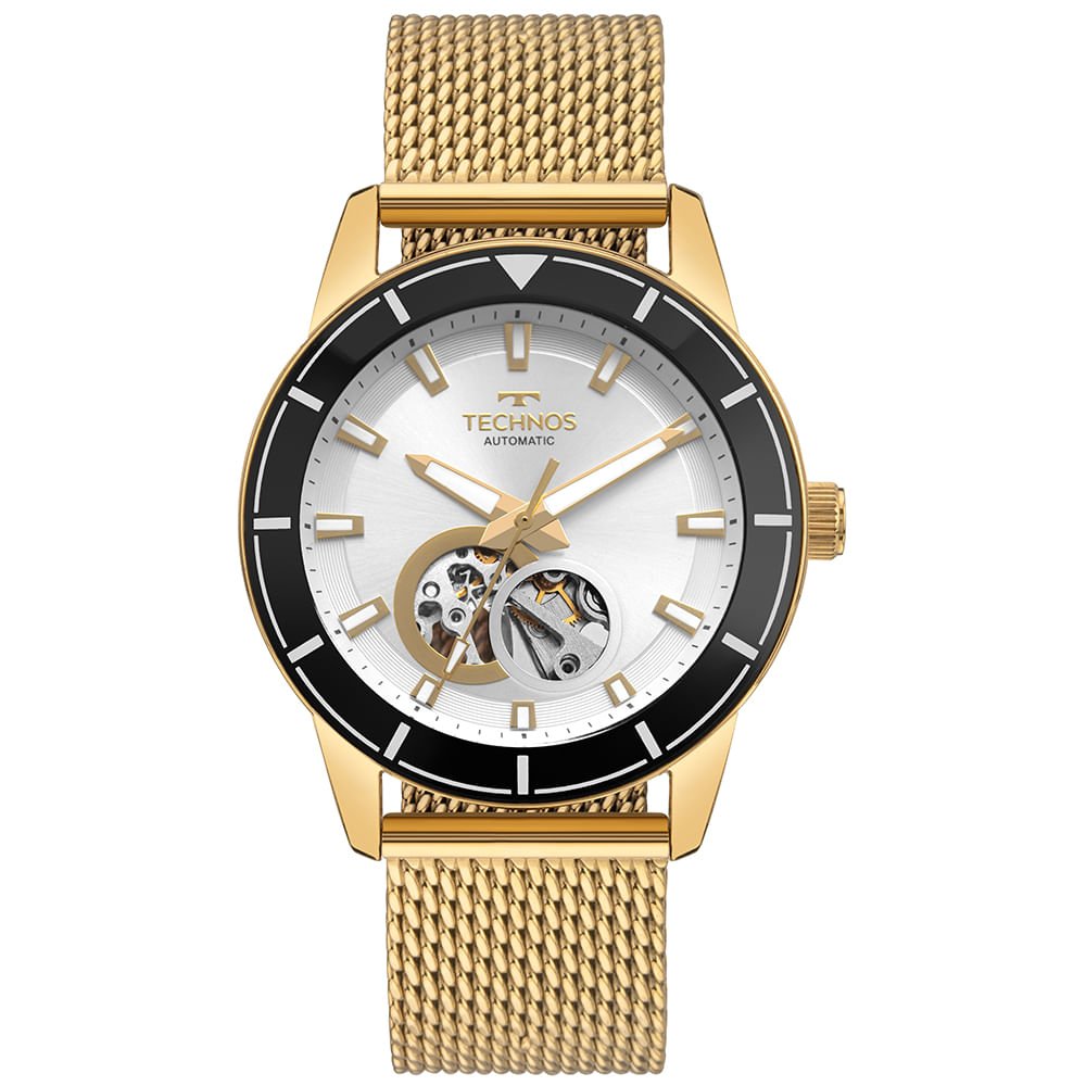 Relógio Technos Masculino Automatico Dourado - G3266ZHAA/1K