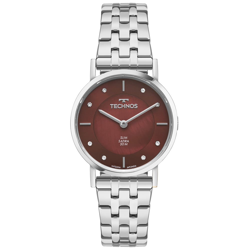 Relógio Technos Feminino Slim Prata - 2025LUK/1N