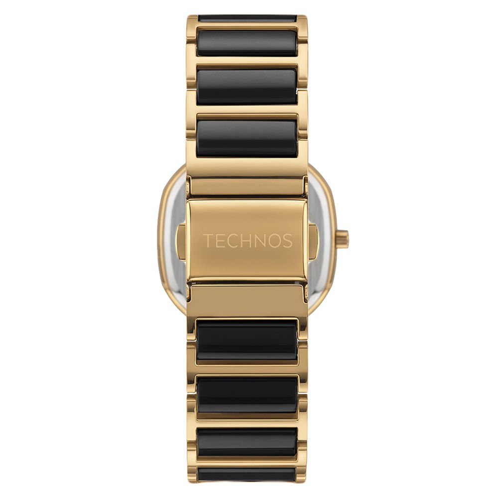 Relógio Technos Feminino Ceramic Sapphire Dourado - 2035NDV/1P Preto/Dourado 3