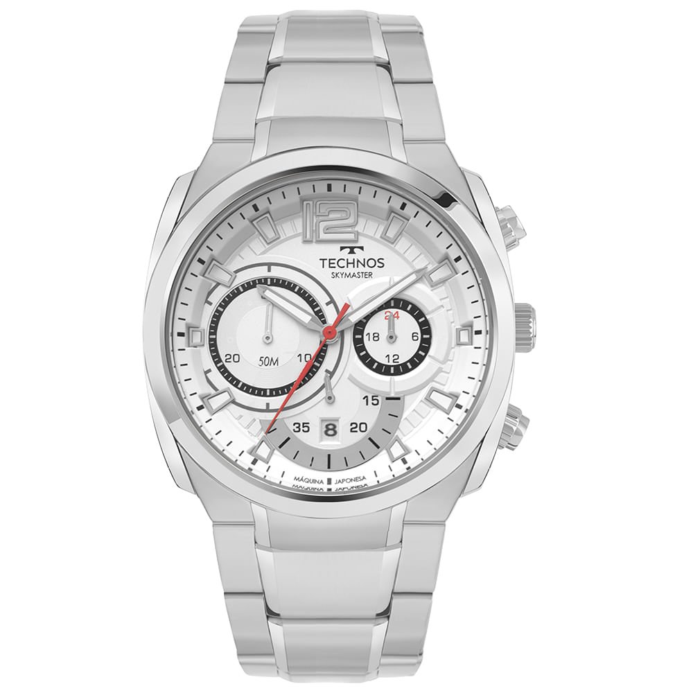 Relógio Technos Masculino Skymaster Prata - JS25BCT/1B