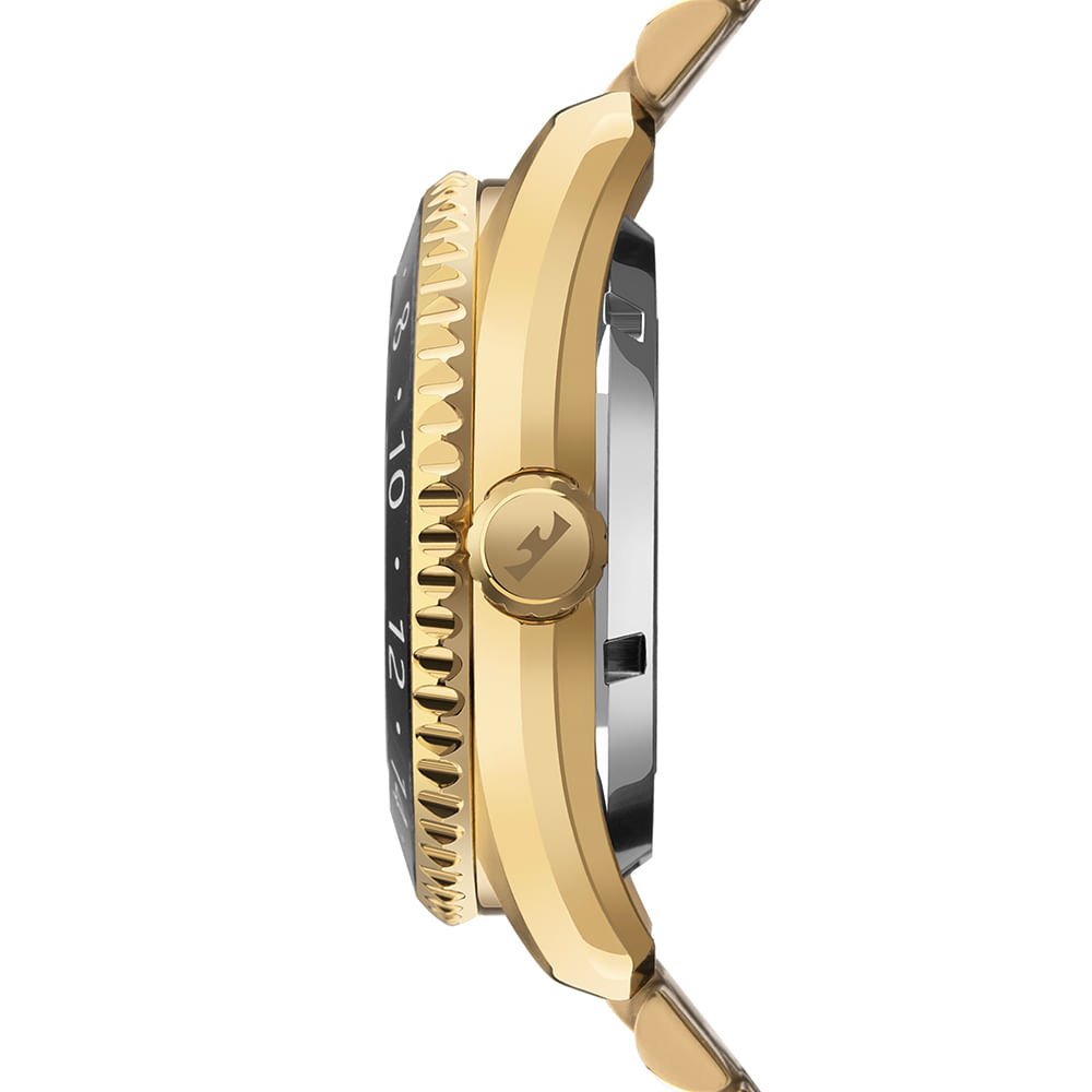 Relógio Technos Masculino Automatico GMT Dourado - NH34AB/T1P Dourado 2