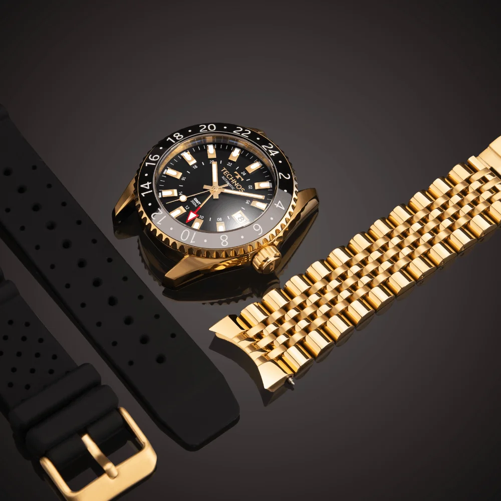 Relógio Technos Masculino Automatico GMT Dourado - NH34AB/T1P Dourado 5