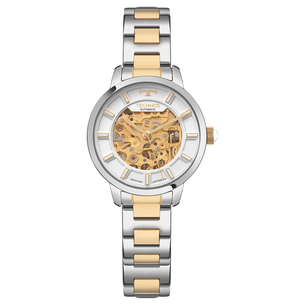 Relógio Technos Feminino Automatico Bicolor - 8N24AO/1K Prata/Dourado 1