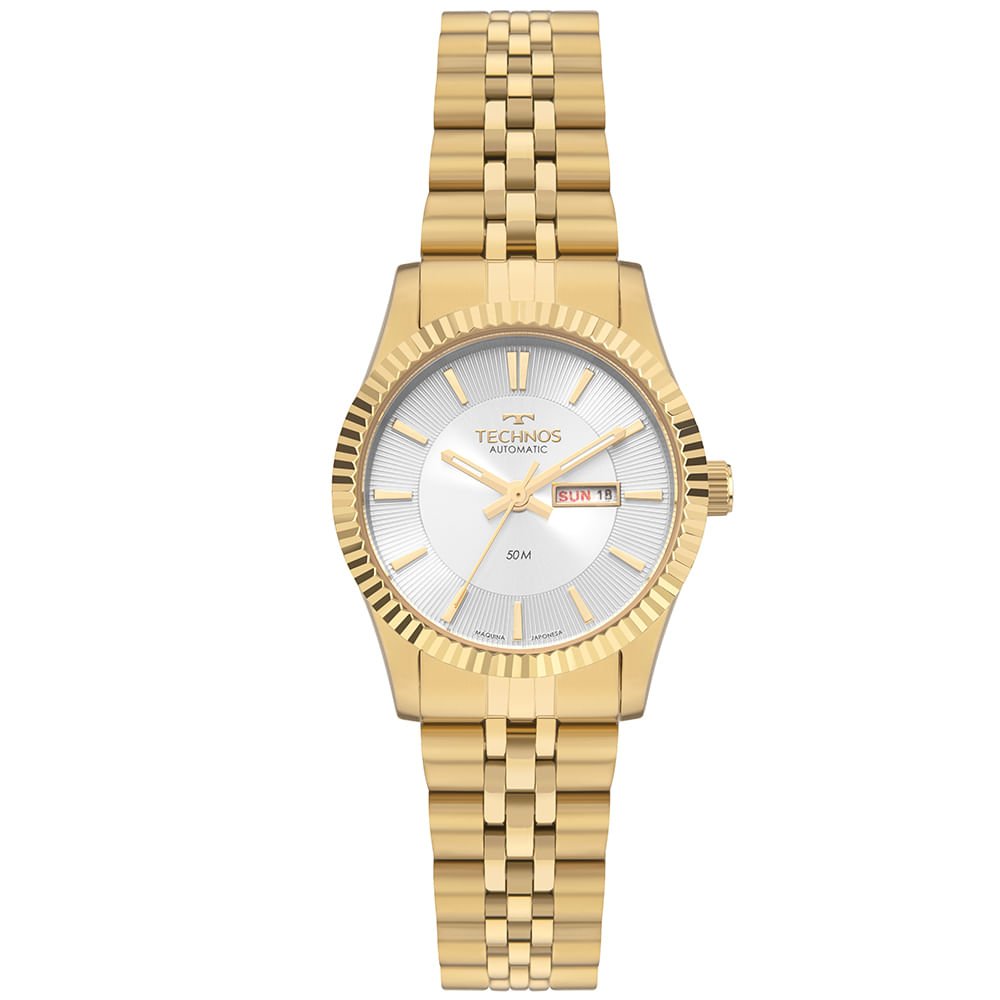 Relógio Technos Feminino Automatico Dourado - 6T51AC/1K