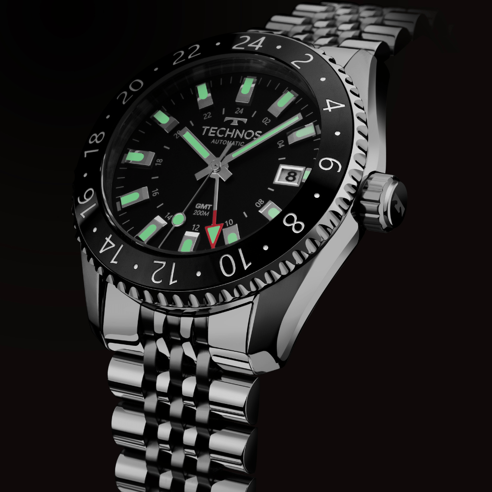 Relógio Technos Masculino Automatico GMT Prata - NH34AA/T1P Prata 11