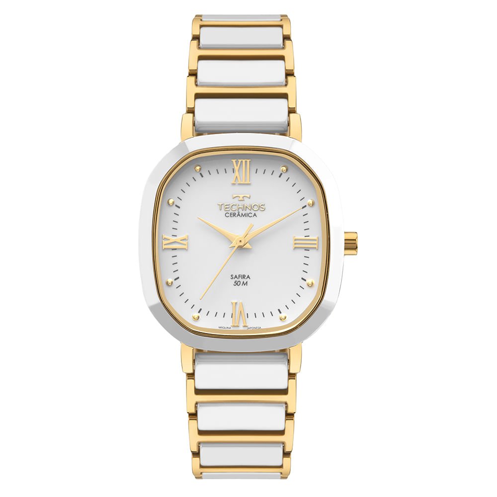 Relógio Technos Feminino Ceramic Sapphire Dourado - 2035NDW/1B