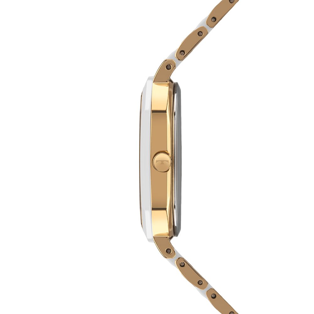 Relógio Technos Feminino Ceramic Sapphire Dourado - 2035NDW/1B Branco/Dourado 2