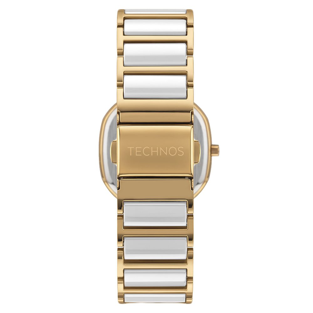 Relógio Technos Feminino Ceramic Sapphire Dourado - 2035NDW/1B Branco/Dourado 3