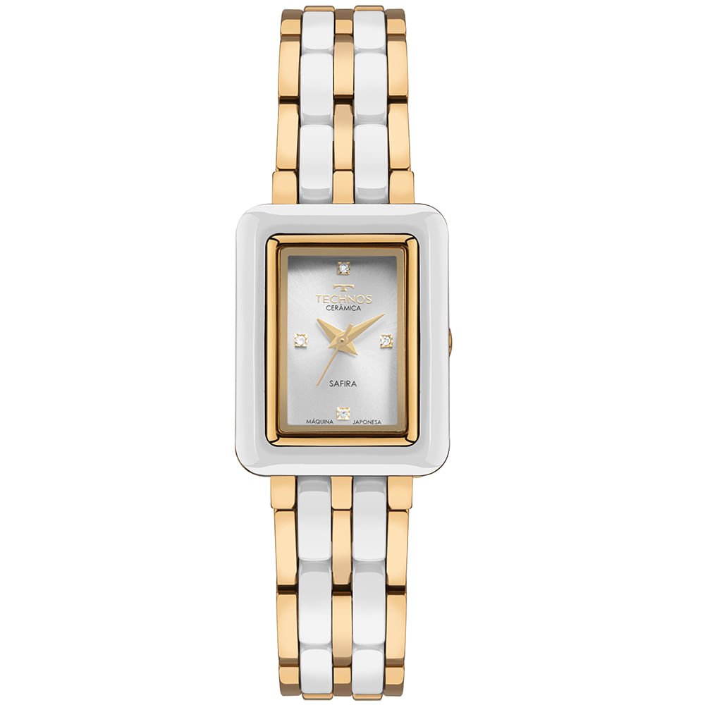 Relógio Technos Feminino Ceramic Sapphire Dourado - 5Y36AA/1K