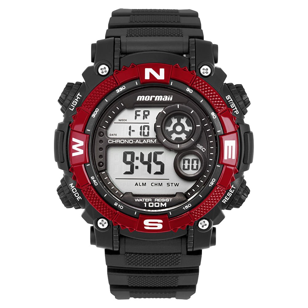 Relógio Mormaii Masculino Action Vermelho(A) - MOLCDAAXR/8R