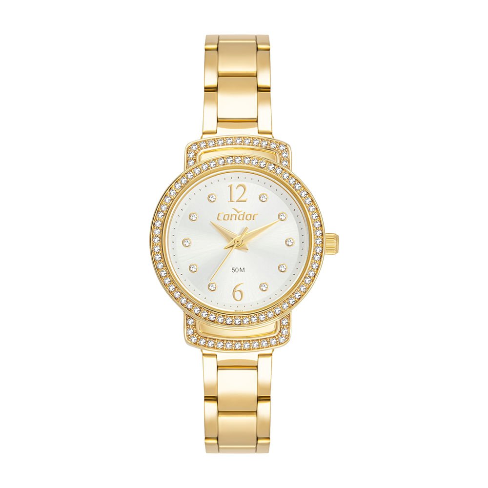 Kit Relógio Condor Feminino Brilho Dourado - CO2035NUW/K4K