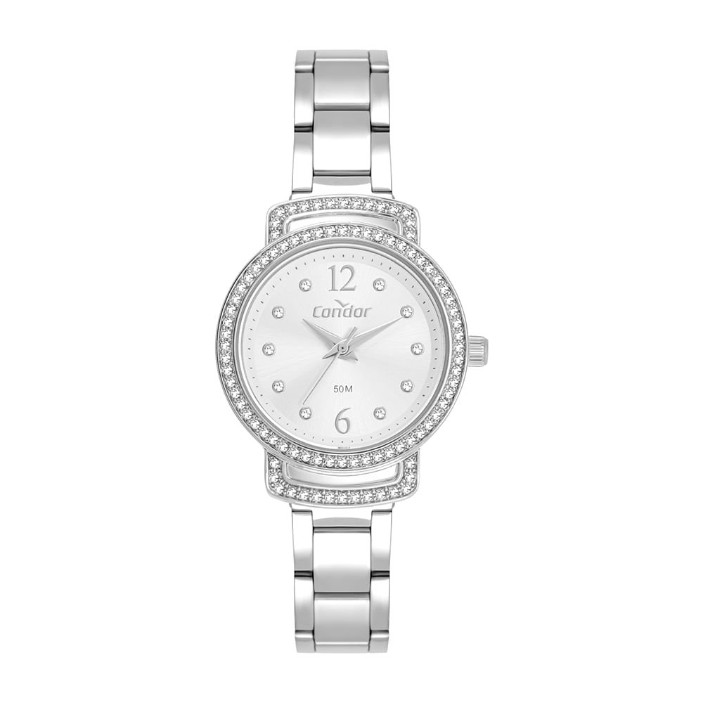 Kit Relógio Condor Feminino Brilho Prata - CO2035NUX/K4K