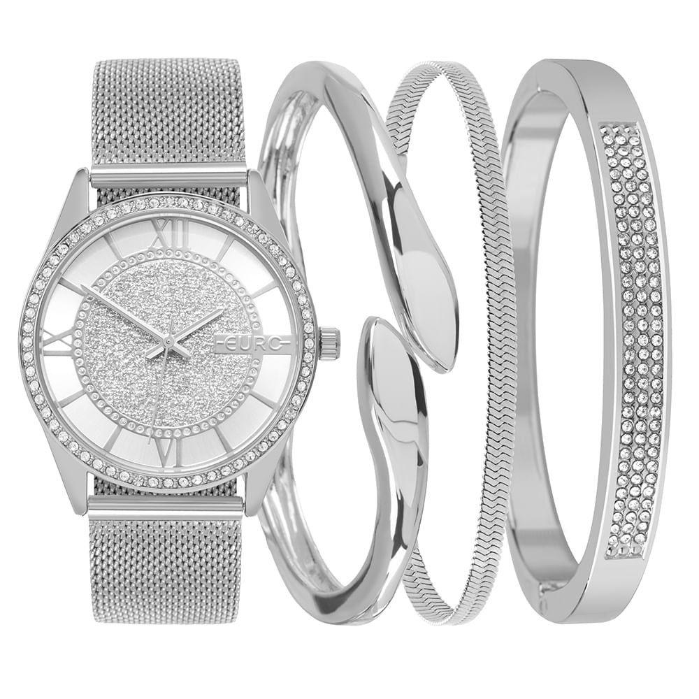 Kit Euro Feminino Soul Prata - EU2035YZB/K4K