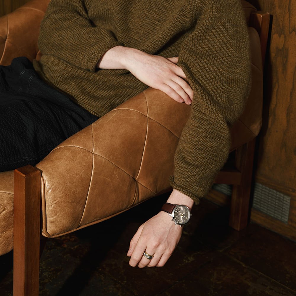 Relógio Fossil Masculino Neutra Prata - FS6129/0CN Marrom/Prata 11