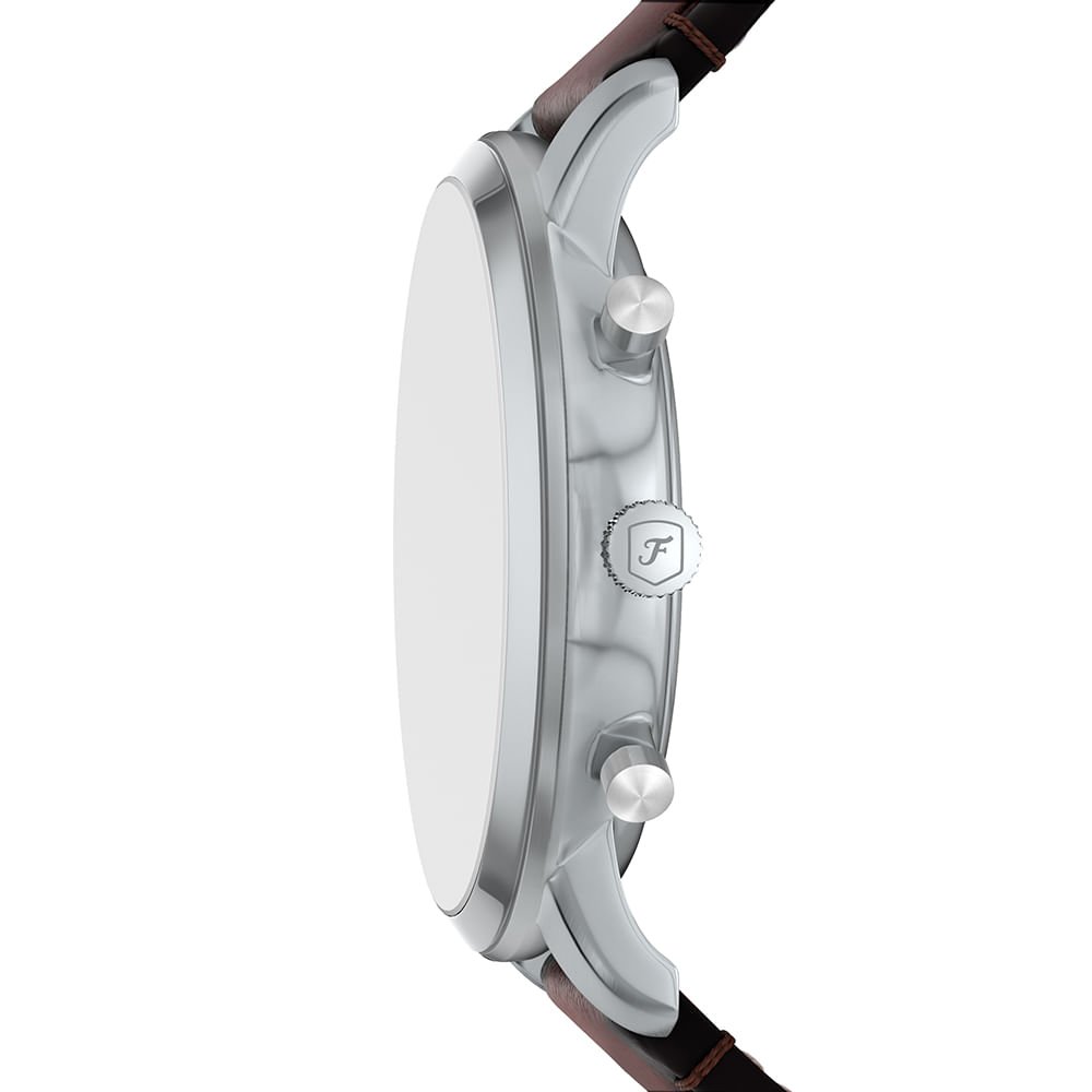 Relógio Fossil Masculino Neutra Prata - FS6129/0CN Marrom/Prata 4