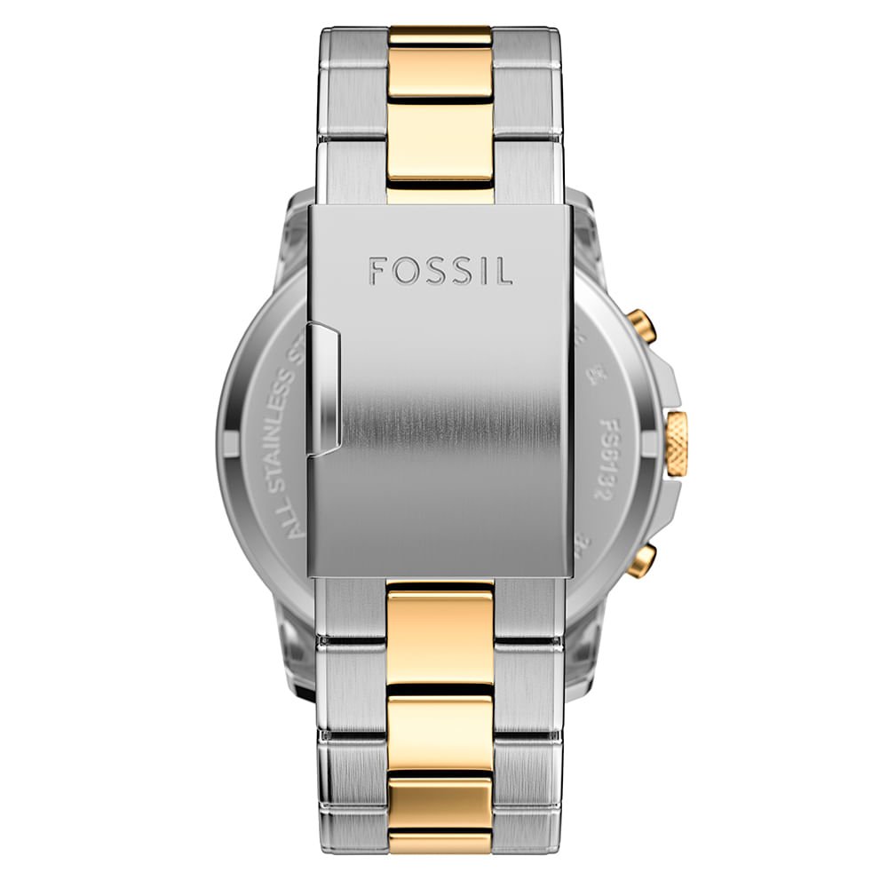 Relógio Fossil Masculino Grant Bicolor - FS6132/1AN Prata 6