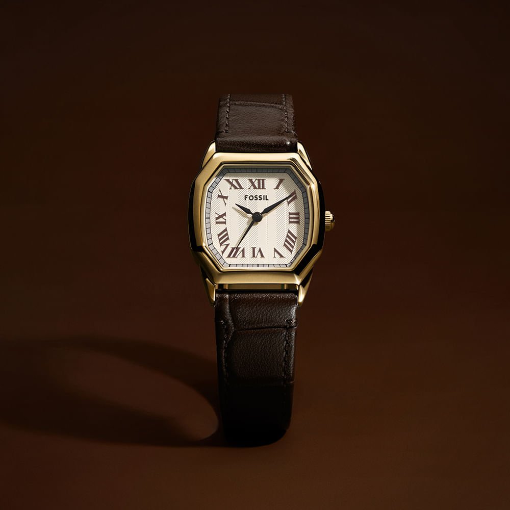 Relógio Fossil Feminino Harlow Dourado - ES5426/0BN Marrom/Dourado 11