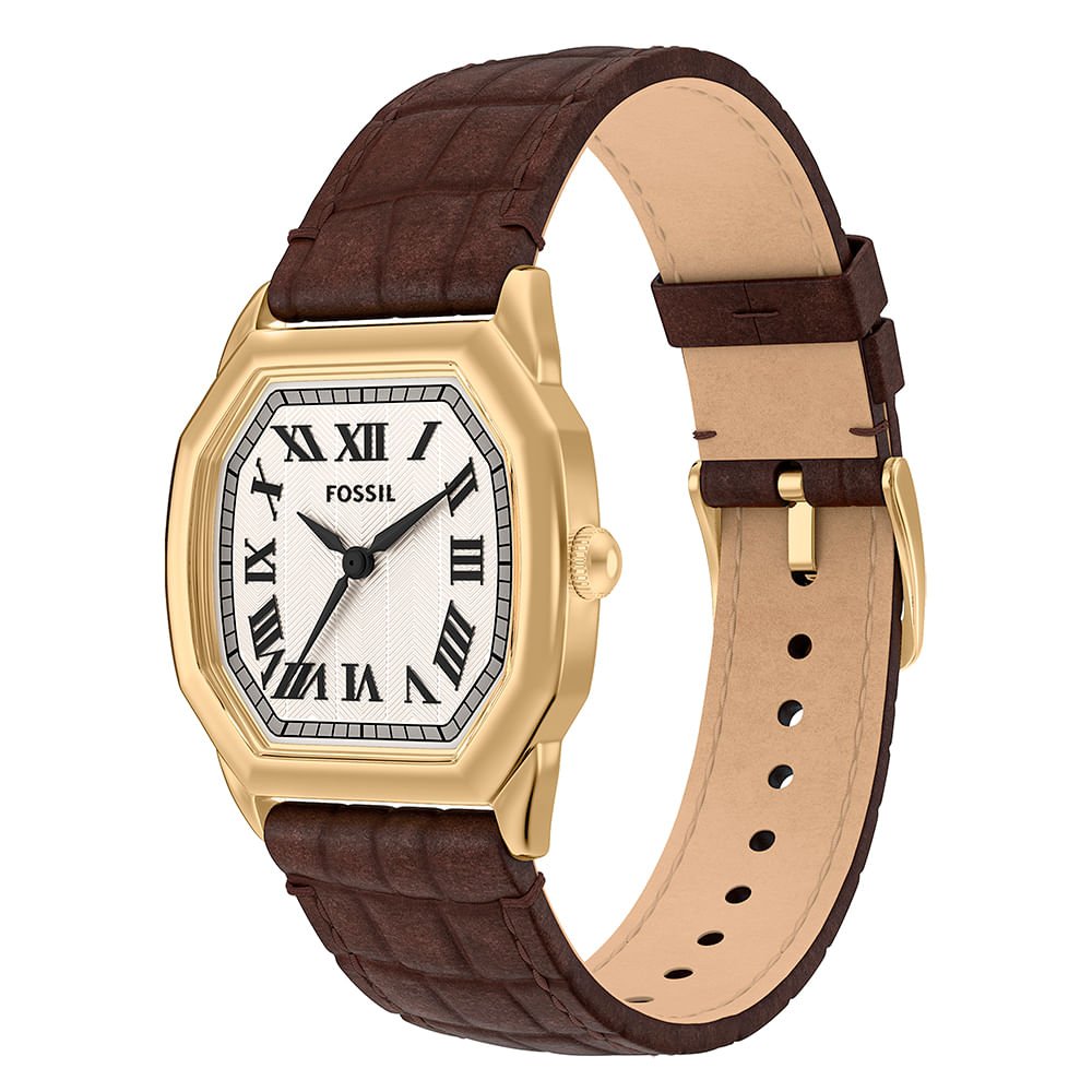Relógio Fossil Feminino Harlow Dourado - ES5426/0BN Marrom/Dourado 3