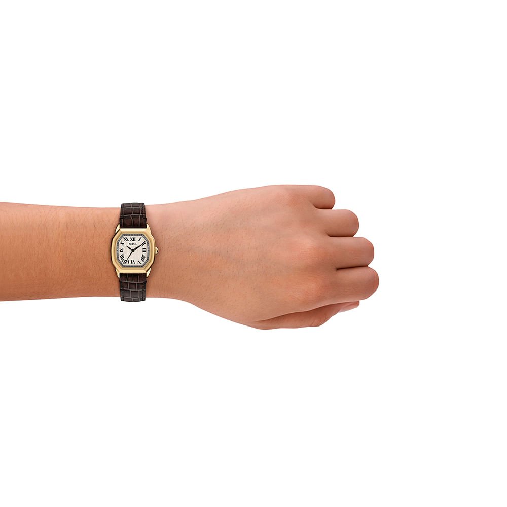 Relógio Fossil Feminino Harlow Dourado - ES5426/0BN Marrom/Dourado 8
