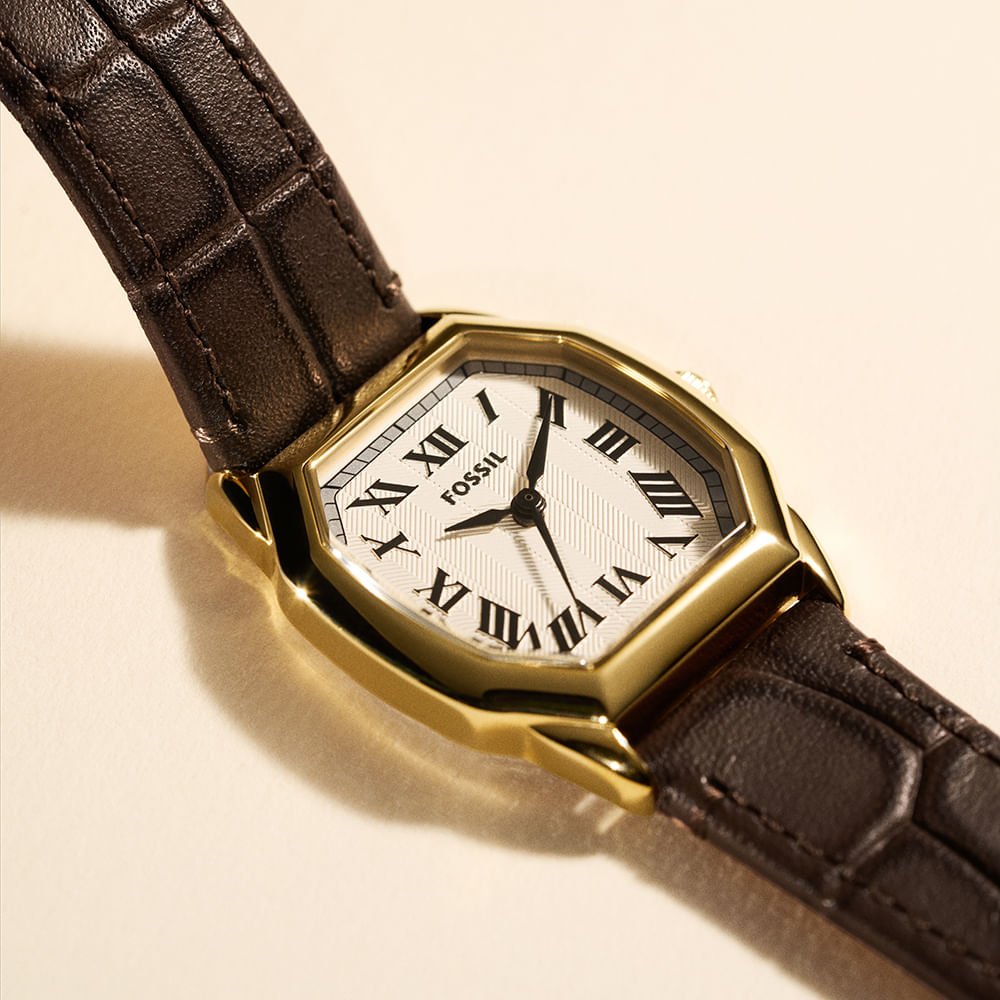 Relógio Fossil Feminino Harlow Dourado - ES5426/0BN Marrom/Dourado 9