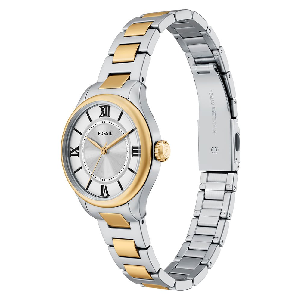 Relógio Fossil Feminino Gilmore Bicolor - ES5422/1BN Prata/Dourado 3