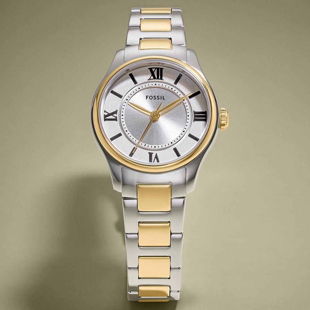 Relógio Fossil Feminino Gilmore Bicolor - ES5422/1BN Prata/Dourado 8